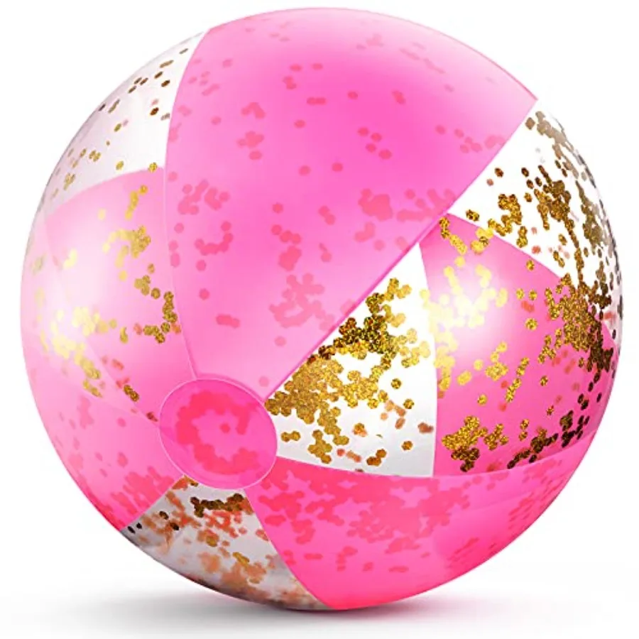 16 Inch Inflatable Glitter Beach Balls Swimming Pool Pink Confetti Balls for Summer Beach Pool Play Toys, Hawaii Luau Party Fav
16 Inch Inflatable Glitter Beach Balls Swimming Pool Pink Confetti Balls for Summer Beach Pool Play Toys, Hawaii Luau Party Fav