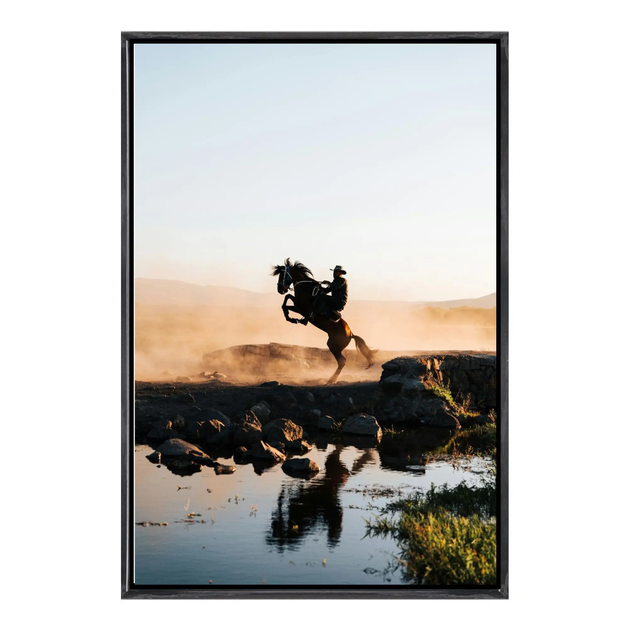 Cowboy Horse Canvas Framed Wall Art Western Rustic Country Vintage Style Riding Silhouette Home Decor for Living Room Bedroom
Cowboy Horse Canvas Framed Wall Art Western Rustic Country Vintage Style Riding Silhouette Home Decor for Living Room Bedroom