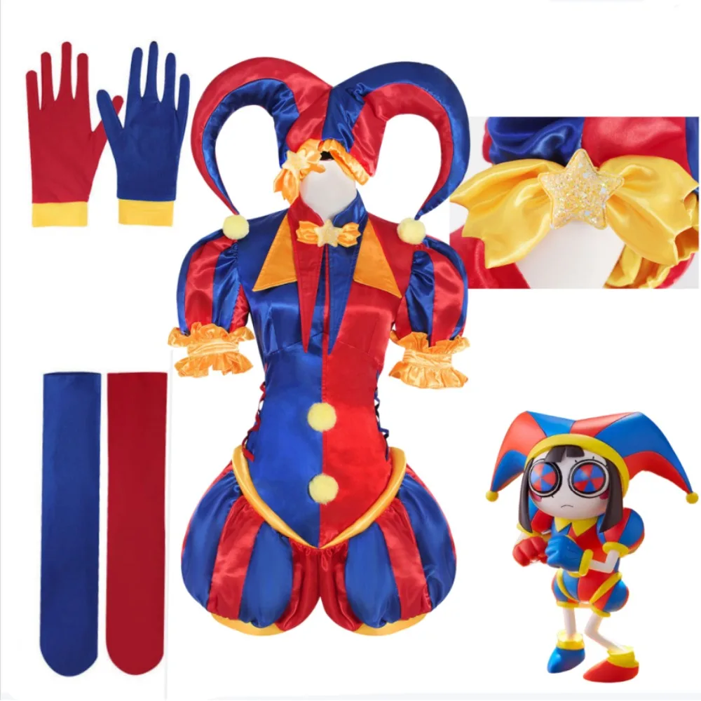 The Amazing Digital Circus Pomni Cosplay Full Set High Quality Bodysuit Jumpsuit Halloween Comic Con Stage Performance Outfit
The Amazing Digital Circus Pomni Cosplay Full Set High Quality Bodysuit Jumpsuit Halloween Comic Con Stage Performance Outfit
