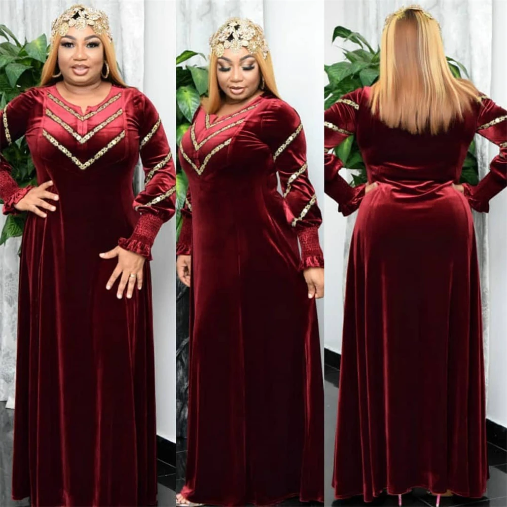 African Dresses For Women Party Muslim Dress Women Diamonds Velvet Ramadan Dress Vestido Musulman Mujer Evening Dresseshing Wear
African Dresses For Women Party Muslim Dress Women Diamonds Velvet Ramadan Dress Vestido Musulman Mujer Evening Dresseshing Wear