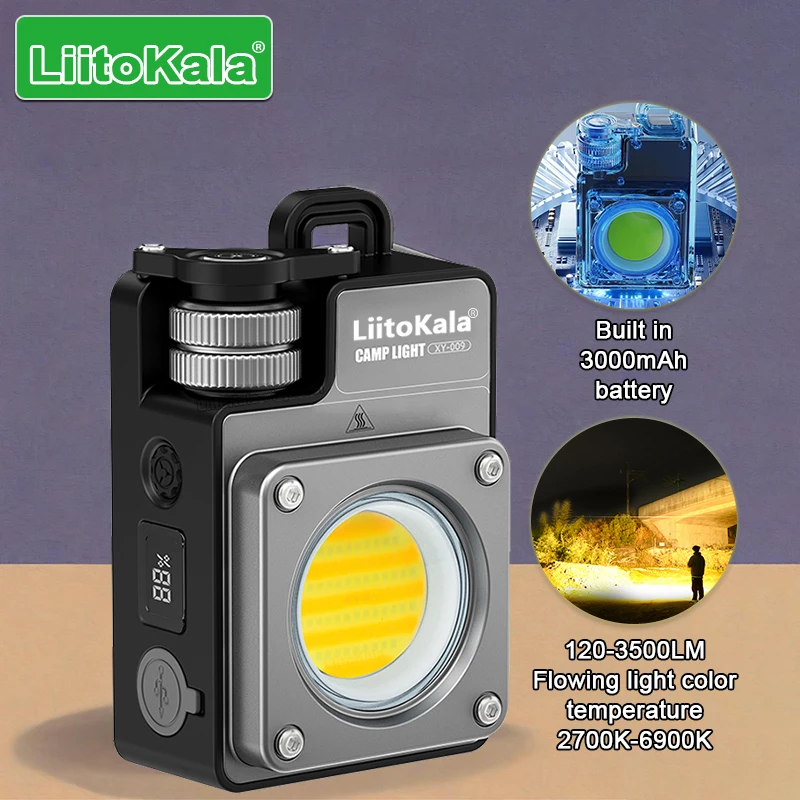 LiitoKala 120-3500LM Type-C Rechargeable Camping Light 18650 3000mAh Battery 2700K-6900K Outdoor Camping DIY Work Light
LiitoKala 120-3500LM Type-C Rechargeable Camping Light 18650 3000mAh Battery 2700K-6900K Outdoor Camping DIY Work Light
