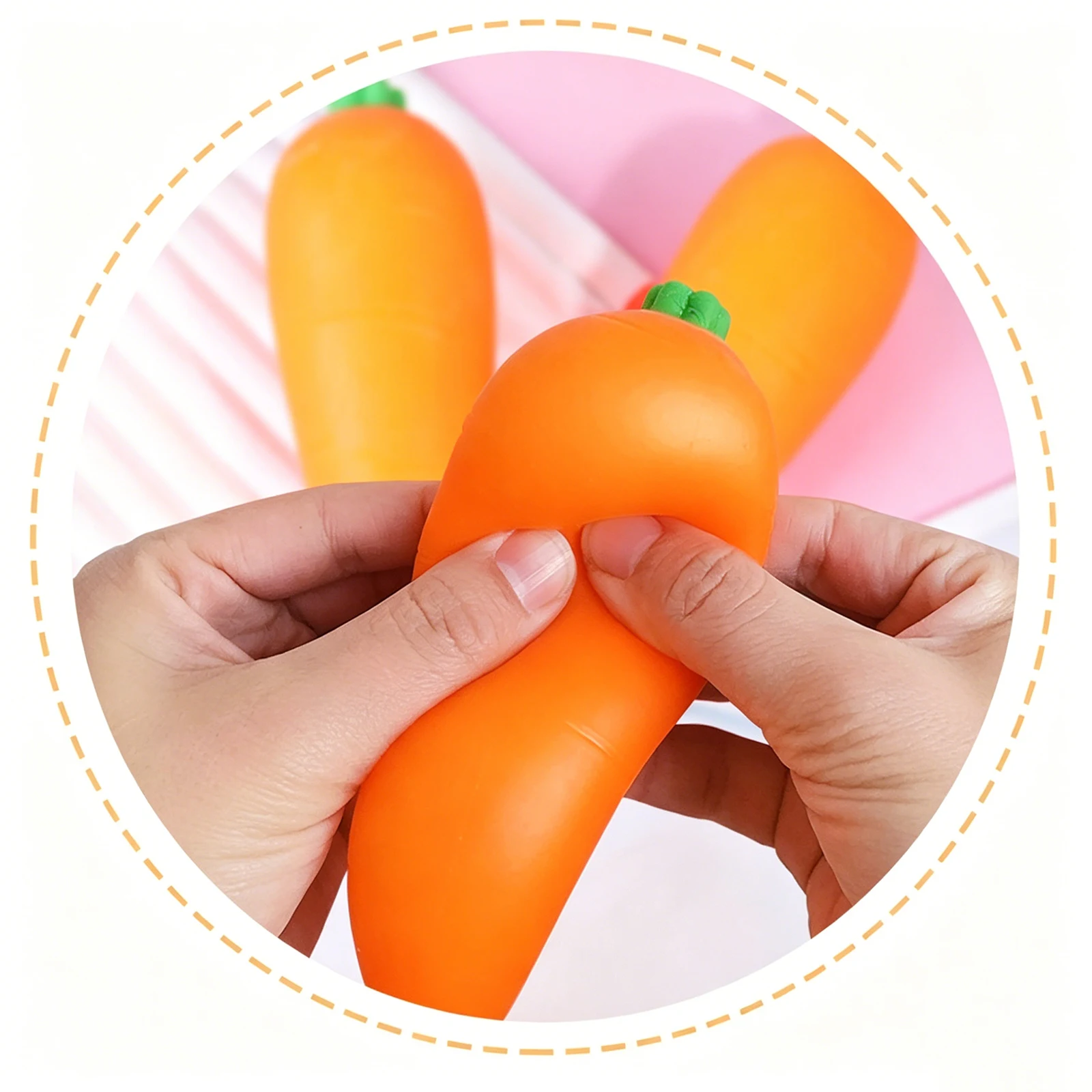 2Pcs Carrot-shaped Squeeze Toys Slow Expansion Squishy Stress Relief Tool for Office Work Study Travel
2Pcs Carrot-shaped Squeeze Toys Slow Expansion Squishy Stress Relief Tool for Office Work Study Travel
