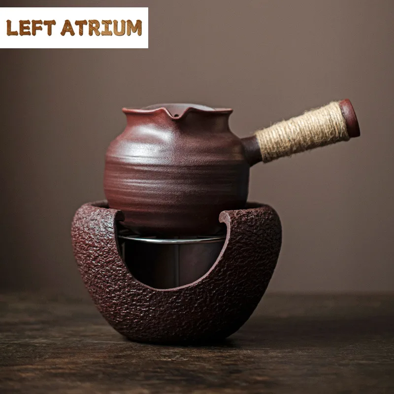 Retro Coarse Pottery Tea Warmer Holder Tea Pot with Candle Warmer Set Tea Stove Household Kettle Stand Carbon Furnace Drinkware
Retro Coarse Pottery Tea Warmer Holder Tea Pot with Candle Warmer Set Tea Stove Household Kettle Stand Carbon Furnace Drinkware
