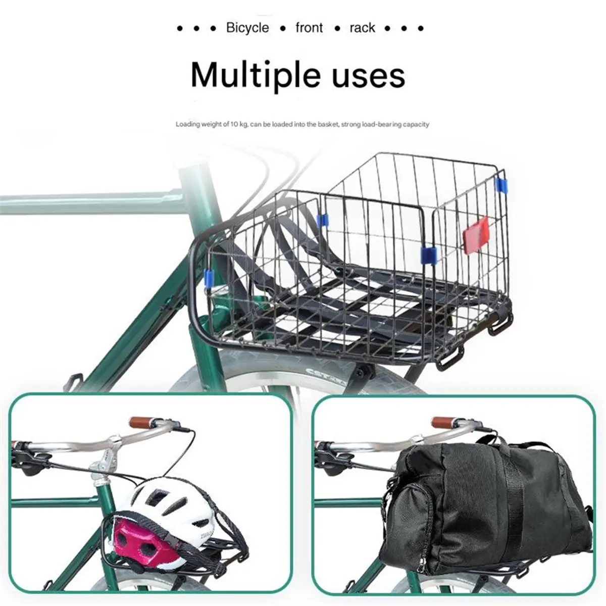 FUA@ Universal 24-29 Inch Bicycle Front Rack, Front Luggage Rack, Cargo Basket for Road Bike MTB Aluminum Alloy
FUA@ Universal 24-29 Inch Bicycle Front Rack, Front Luggage Rack, Cargo Basket for Road Bike MTB Aluminum Alloy