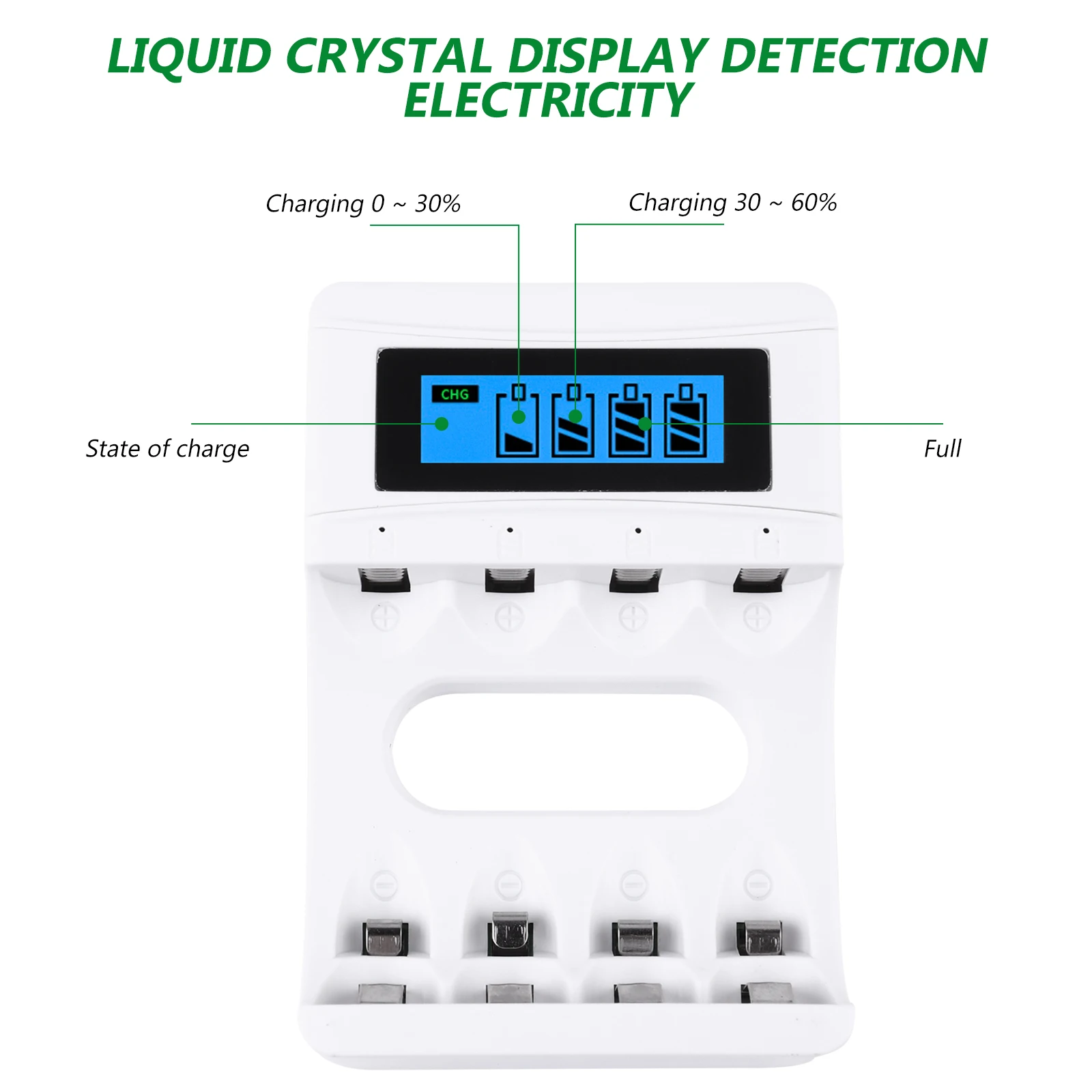 4 Bay LCD Universal Rechargeable Display Charging Station Overcharge Overheat Protection All Size Batteries
4 Bay LCD Universal Rechargeable Display Charging Station Overcharge Overheat Protection All Size Batteries