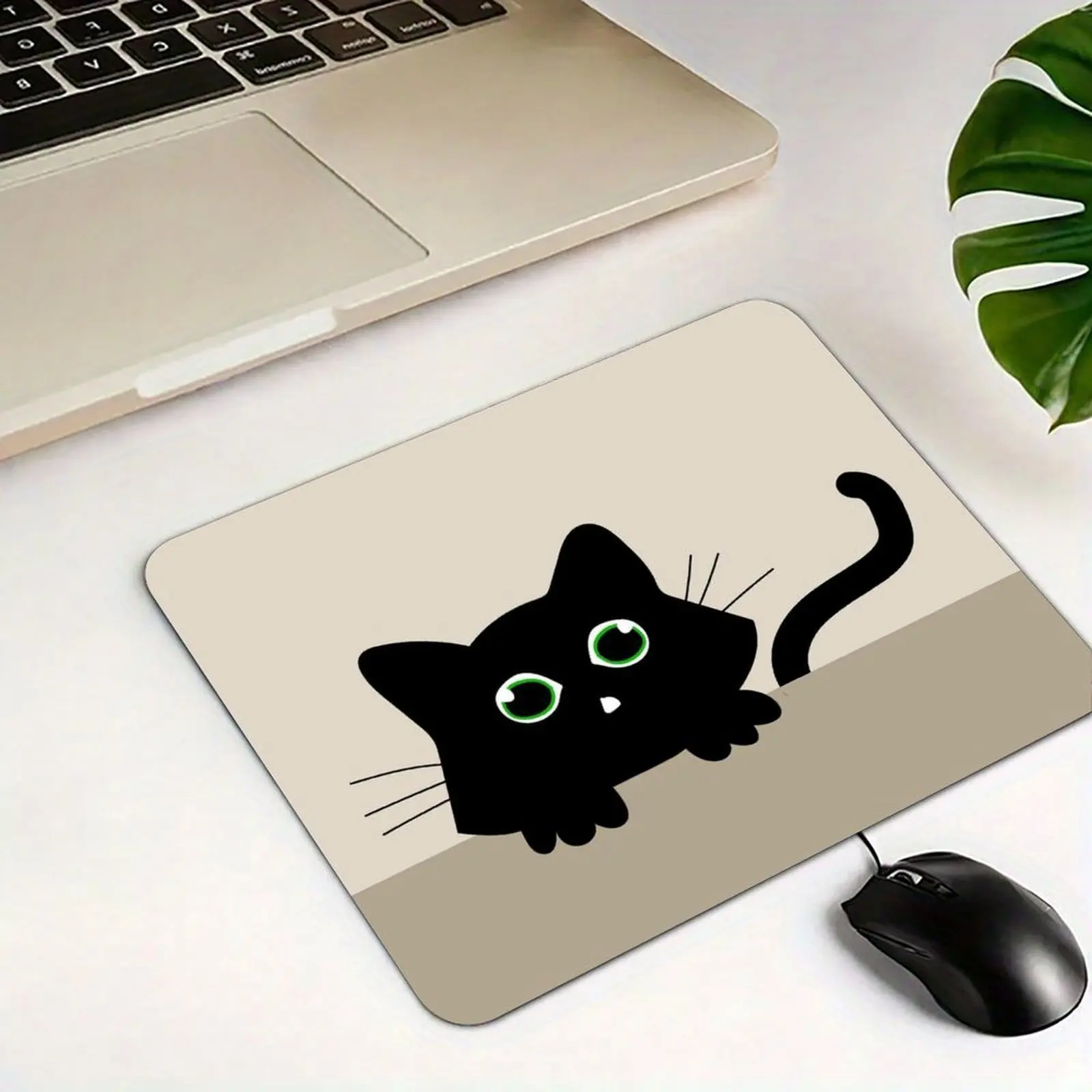 The black cute cat-designed mouse pad is made of high-quality, durable, anti-slip and washable rubber material
The black cute cat-designed mouse pad is made of high-quality, durable, anti-slip and washable rubber material