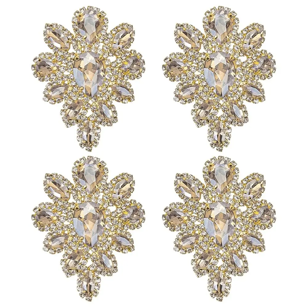 4PCS Rhinestone Applique Topaz Teardrop Shape Rhinestone Appliques Wedding Bridal Crystal Patches Fancy Beaded Flower Patch
4PCS Rhinestone Applique Topaz Teardrop Shape Rhinestone Appliques Wedding Bridal Crystal Patches Fancy Beaded Flower Patch
