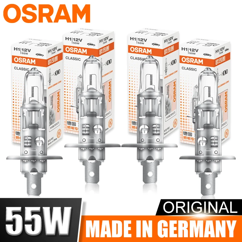 OSRAM CLASSIC H1 P14.5s 64150 Стандартная автомобильная галогенная лампа для фар и противотуманных фар 12V 55W, 3200K, 1550 лм, оригинальное качество OEM
OSRAM CLASSIC H1 P14.5s 64150 Стандартная автомобильная галогенная лампа для фар и противотуманных фар 12V 55W, 3200K, 1550 лм, оригинальное качество OEM