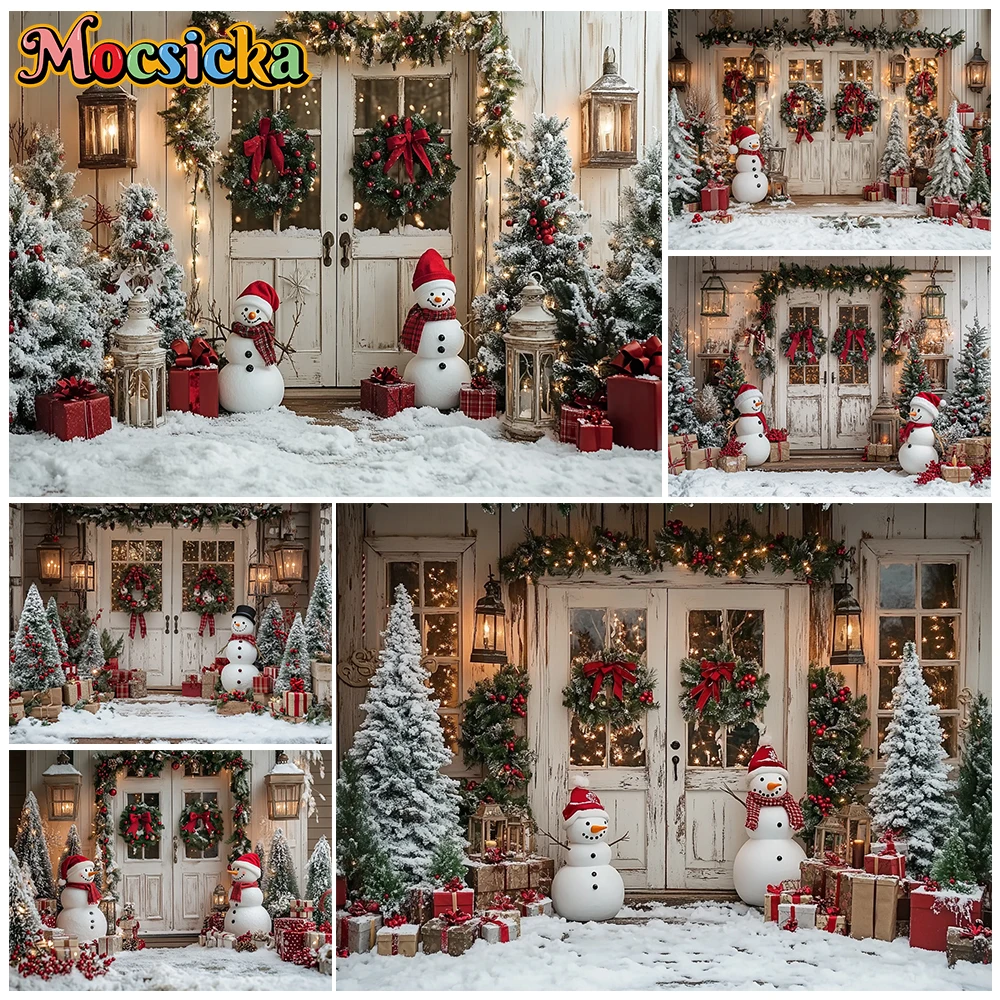 Mocsicka Christmas Photography Backdrop Wood Door Snowman Farmhouse Winter Background Baby Family Holiday Studio Shooting Decors
Mocsicka Christmas Photography Backdrop Wood Door Snowman Farmhouse Winter Background Baby Family Holiday Studio Shooting Decors