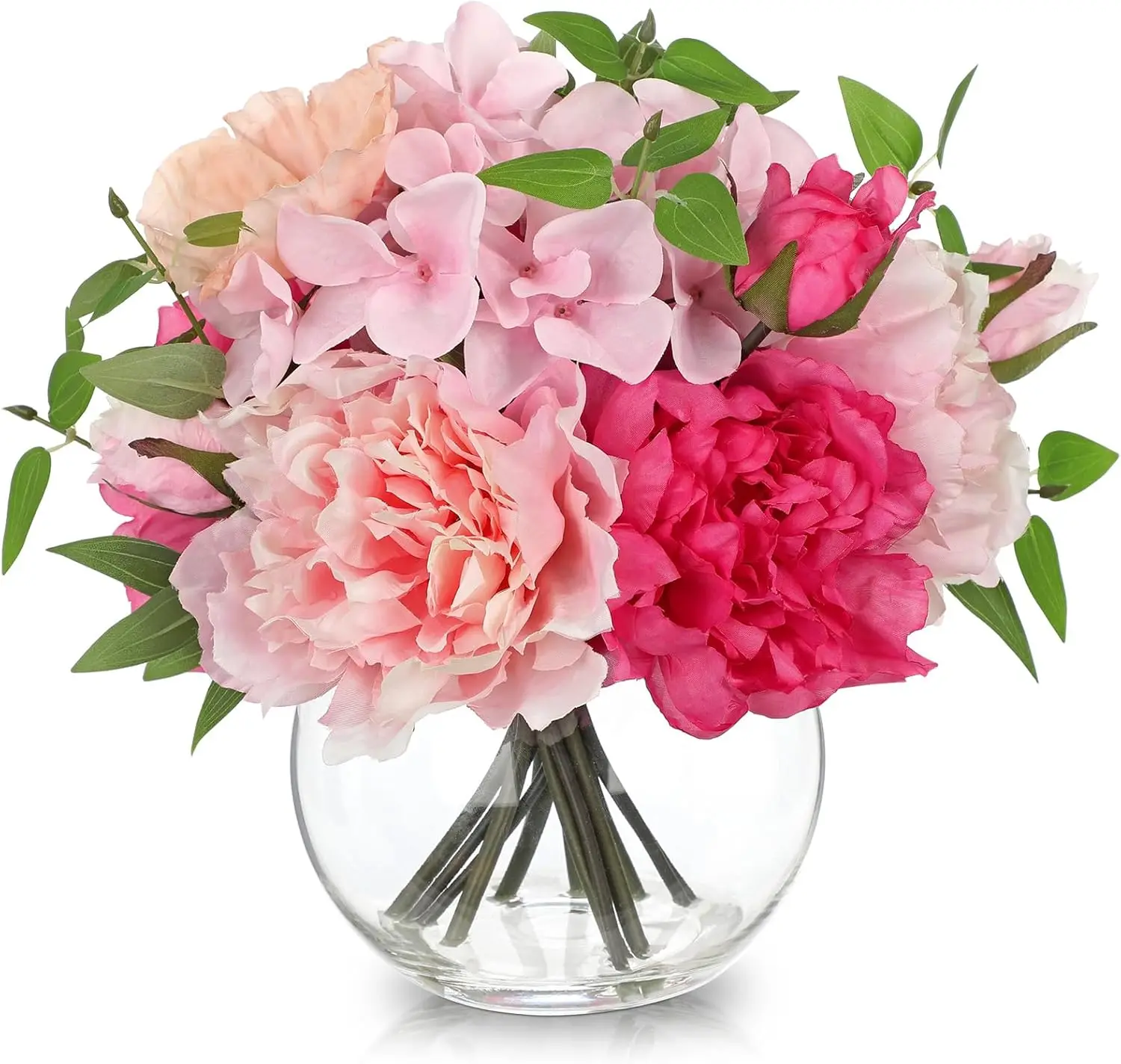 Artificial Flower in Vase, Faux Silk Flowers Arrangement Peony Hydrangea Poppy Euc Bouquet with Faux Water, Fake Flora
Artificial Flower in Vase, Faux Silk Flowers Arrangement Peony Hydrangea Poppy Euc Bouquet with Faux Water, Fake Flora