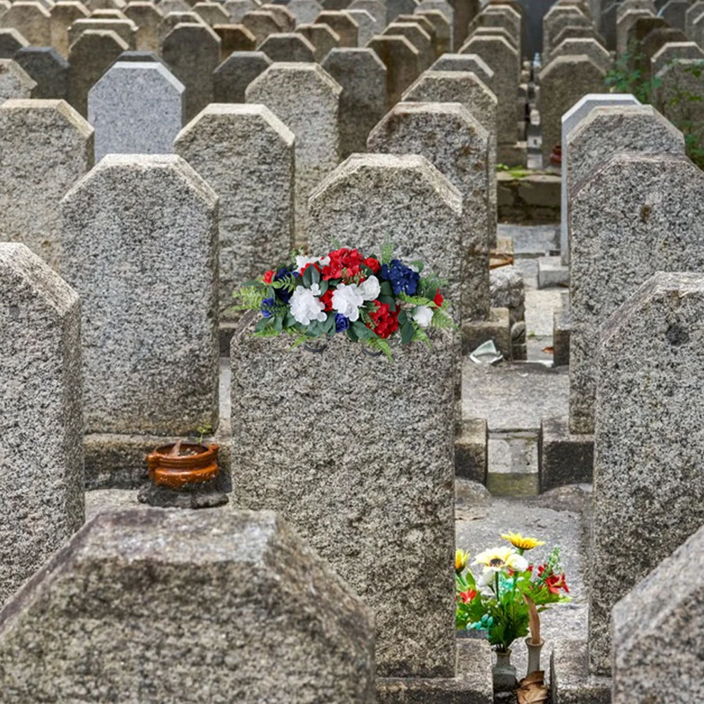 Cemetery Memorial Flowers Large Artificial Red White Blue Headstone Saddle Grave Decoration Outdoor Tombstone Faux Flowers
Cemetery Memorial Flowers Large Artificial Red White Blue Headstone Saddle Grave Decoration Outdoor Tombstone Faux Flowers