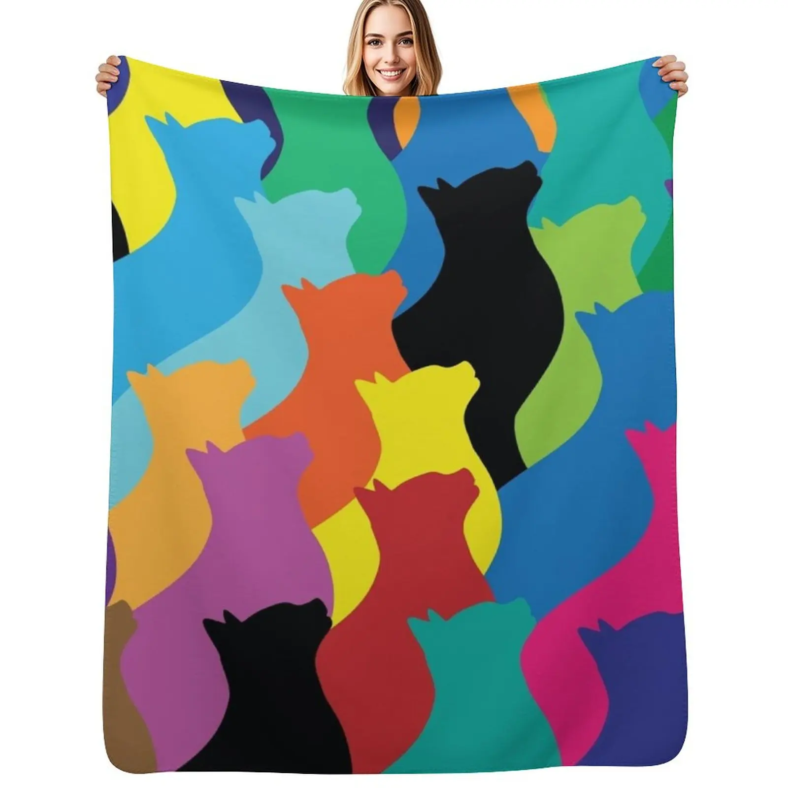 Rainbow Colorful Cat Collage Pattern Throw Blanket Warm Plaid on the sofa Heavy valentine gift ideas Blanket
Rainbow Colorful Cat Collage Pattern Throw Blanket Warm Plaid on the sofa Heavy valentine gift ideas Blanket