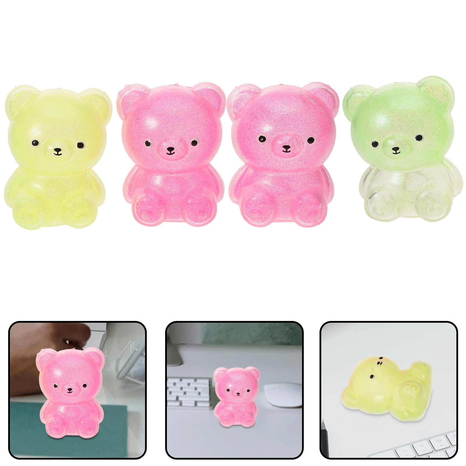 4pcs Squeeze Bear Toys Adorable Animal Decompression Gifts Color TPR Material Stretchy Small Toy Birthday
4pcs Squeeze Bear Toys Adorable Animal Decompression Gifts Color TPR Material Stretchy Small Toy Birthday