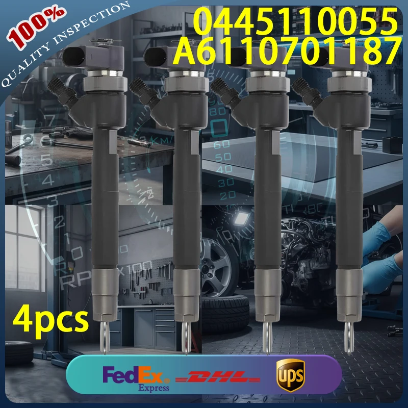 0445110055 High Quality Common Rail Diesel Injector A6110701187 for Mercedes-Benz Diesel Engine 4pcs
0445110055 High Quality Common Rail Diesel Injector A6110701187 for Mercedes-Benz Diesel Engine 4pcs