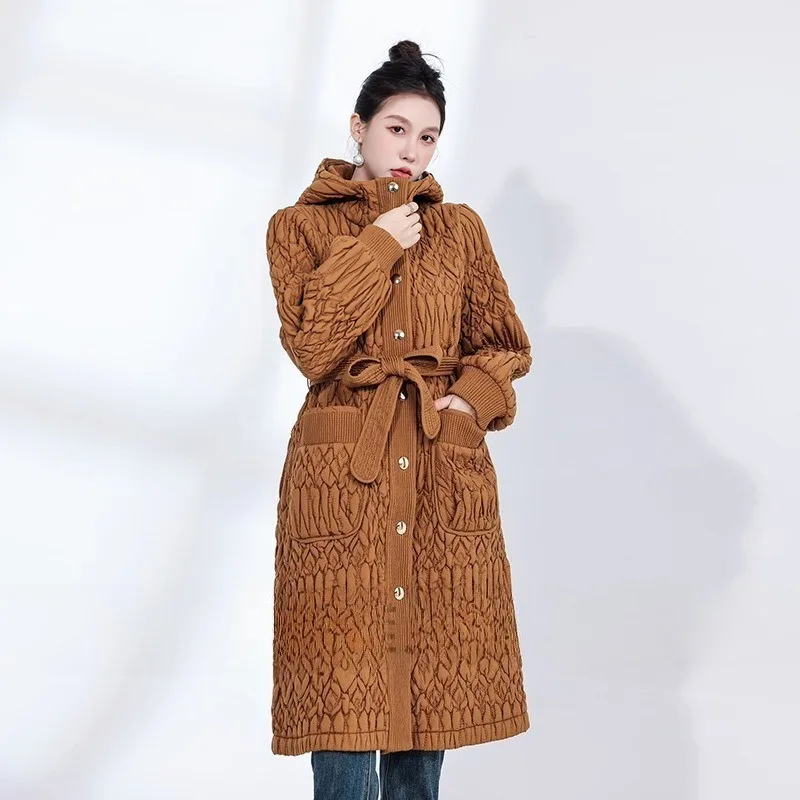 Miyake плиссированная зимняя новая женская зимняя куртка на хлопковой подкладке, корейское удобное теплое однобортное утепленное пальто на шнуровке 
Miyake плиссированная зимняя новая женская зимняя куртка на хлопковой подкладке, корейское удобное теплое однобортное утепленное пальто на шнуровке