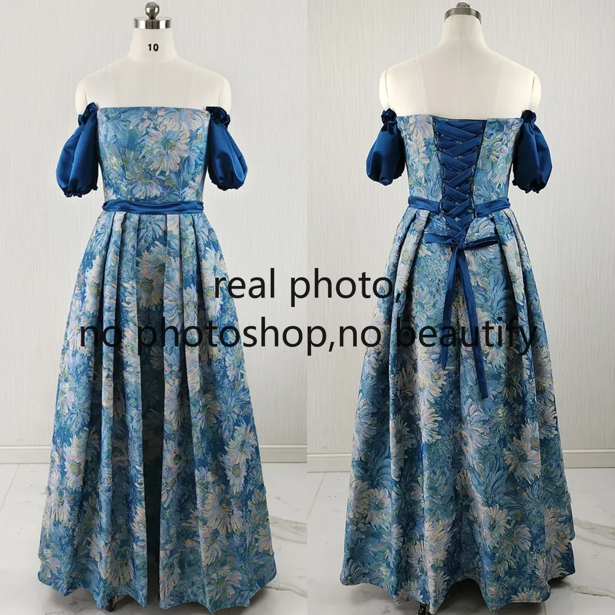Customized Evening Dress Blue Floral Off the Shoulder Removable Sleeves A-line Floor Length Plus size Woman Party Formal Gowns
Customized Evening Dress Blue Floral Off the Shoulder Removable Sleeves A-line Floor Length Plus size Woman Party Formal Gowns