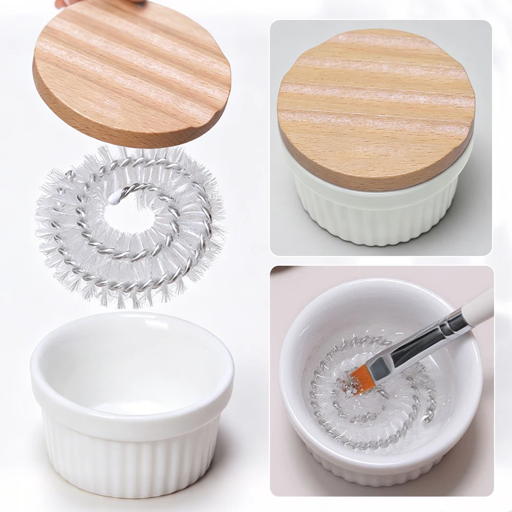 1Pcs White Ceramic Nail Art Brushes Washing Cup With Built-In Stiff-Bristle for Sequins Glitter Nail Brush Cleaner Portable Tool
1Pcs White Ceramic Nail Art Brushes Washing Cup With Built-In Stiff-Bristle for Sequins Glitter Nail Brush Cleaner Portable Tool