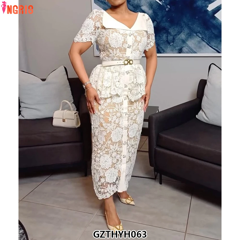 Summer Beaded Diamond Embroidered Off-White Lace Women's Short Sleeve Long Ruffled Midi Prom Dress-GZTHYH063
Summer Beaded Diamond Embroidered Off-White Lace Women's Short Sleeve Long Ruffled Midi Prom Dress-GZTHYH063