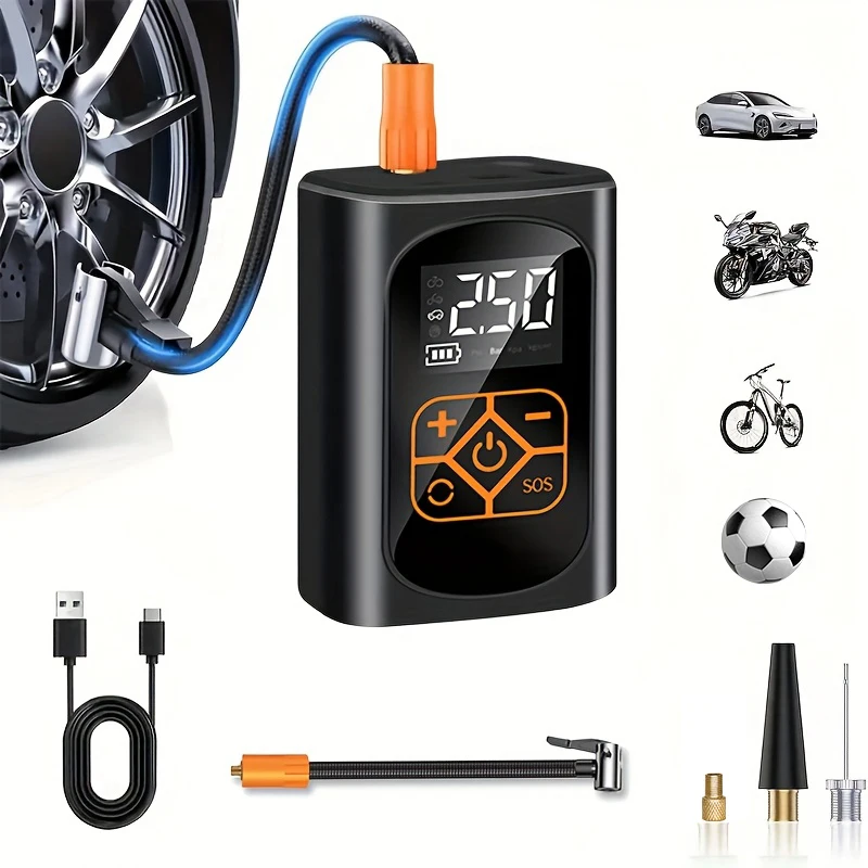 Мини-автомобильный воздушный насос для шин, портативный воздушный инжектор для авто, мотоцикла, велосипеда, шарики, перезаряжаемый электронный воздушный компрессор
Мини-автомобильный воздушный насос для шин, портативный воздушный инжектор для авто, мотоцикла, велосипеда, шарики, перезаряжаемый электронный воздушный компрессор