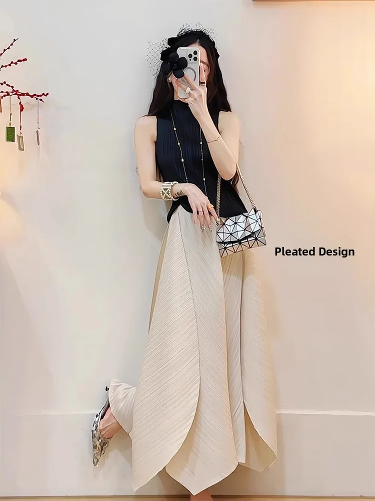 Tee-Color Pure High-Ne Svel Floral f-Skirt Pleated Set Women's Faionable Summer Outfit round Ne Two-Piece Set
Tee-Color Pure High-Ne Svel Floral f-Skirt Pleated Set Women's Faionable Summer Outfit round Ne Two-Piece Set