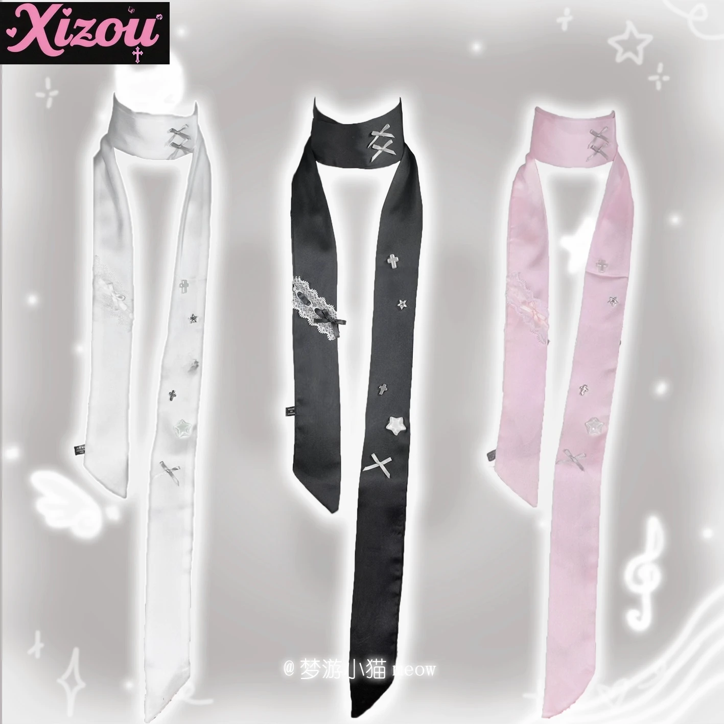 Japanese original subculture y2k rhinestone silk scarf for women spring summer headband high-end thin neck protectors long women
Japanese original subculture y2k rhinestone silk scarf for women spring summer headband high-end thin neck protectors long women