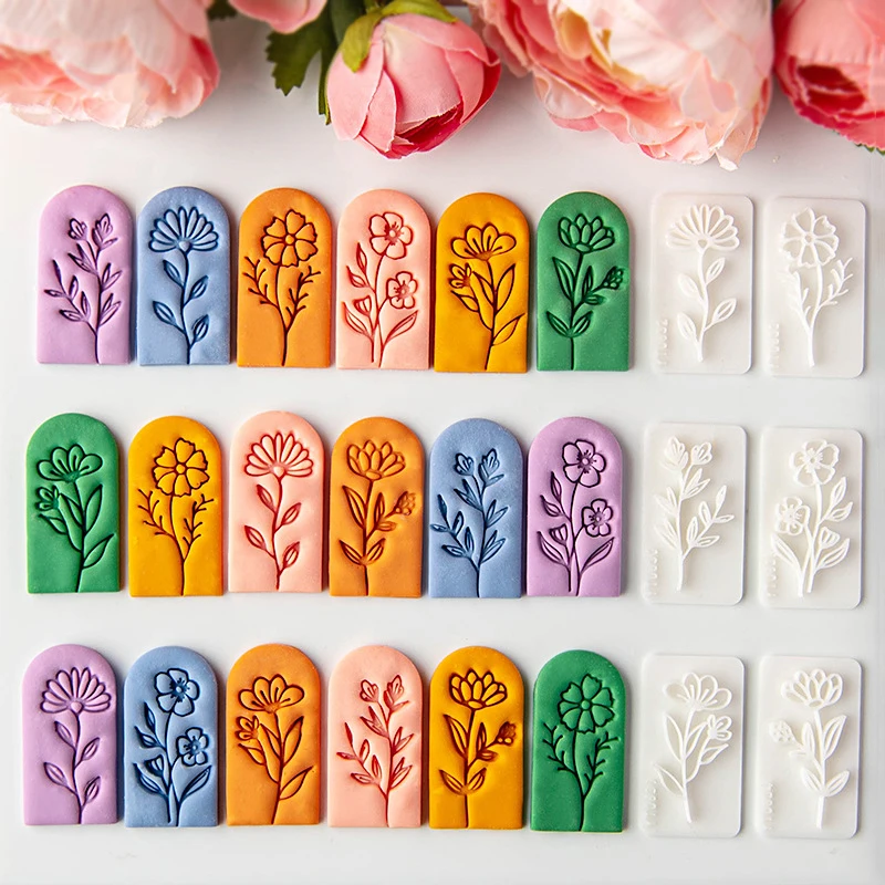 Flower Plant Stamps Polymer Clay Earring Cutters Impression Floral Leaves Embossing Pottery Clay DIY Earrings Jewelry Tools
Flower Plant Stamps Polymer Clay Earring Cutters Impression Floral Leaves Embossing Pottery Clay DIY Earrings Jewelry Tools