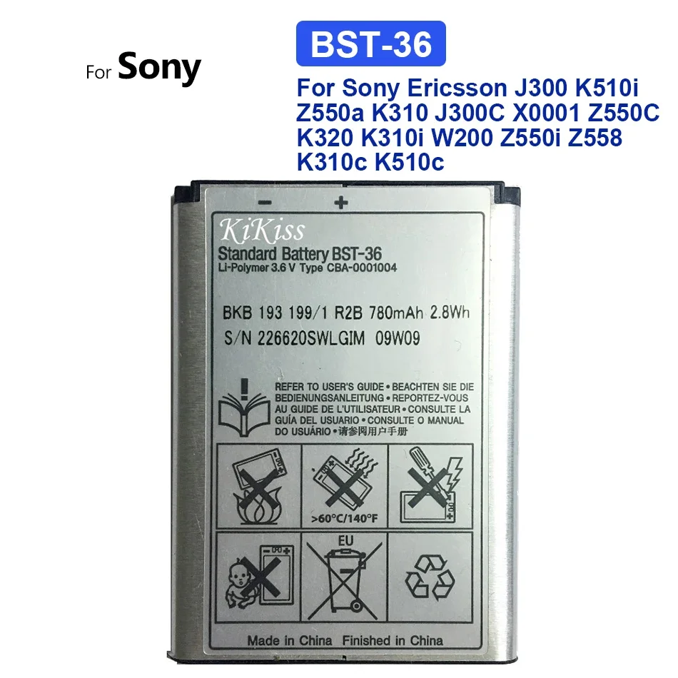 Battery For Sony Ericsson J300 K510i Z550a K310 J300C X0001 Z550C K320 K310i W200 Z550i Z558 k310c k510c BST 36 BST-36
Battery For Sony Ericsson J300 K510i Z550a K310 J300C X0001 Z550C K320 K310i W200 Z550i Z558 k310c k510c BST 36 BST-36