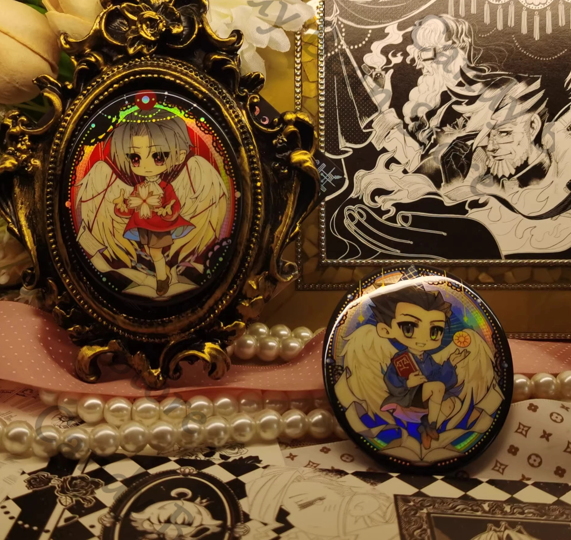 Ace Attorney Miles Edgeworth Phoenix Wright Anime Cosplay Flash Laser Badge Emblem Cartoon Brooch Breastpin Card Postcard Gift
Ace Attorney Miles Edgeworth Phoenix Wright Anime Cosplay Flash Laser Badge Emblem Cartoon Brooch Breastpin Card Postcard Gift