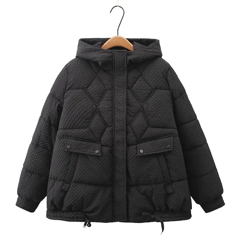 Winter Korean Large Size Black Down Cotton Jacket 2023 Women's Fashion Casual Simple Oversized Coat With Hooded Overcoat Z3373
Winter Korean Large Size Black Down Cotton Jacket 2023 Women's Fashion Casual Simple Oversized Coat With Hooded Overcoat Z3373