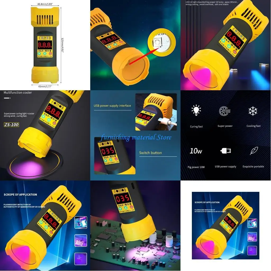 Y5GD Big Power UV Lamp 395mm Multifunction Coolers with 800mHA Battery
Y5GD Big Power UV Lamp 395mm Multifunction Coolers with 800mHA Battery