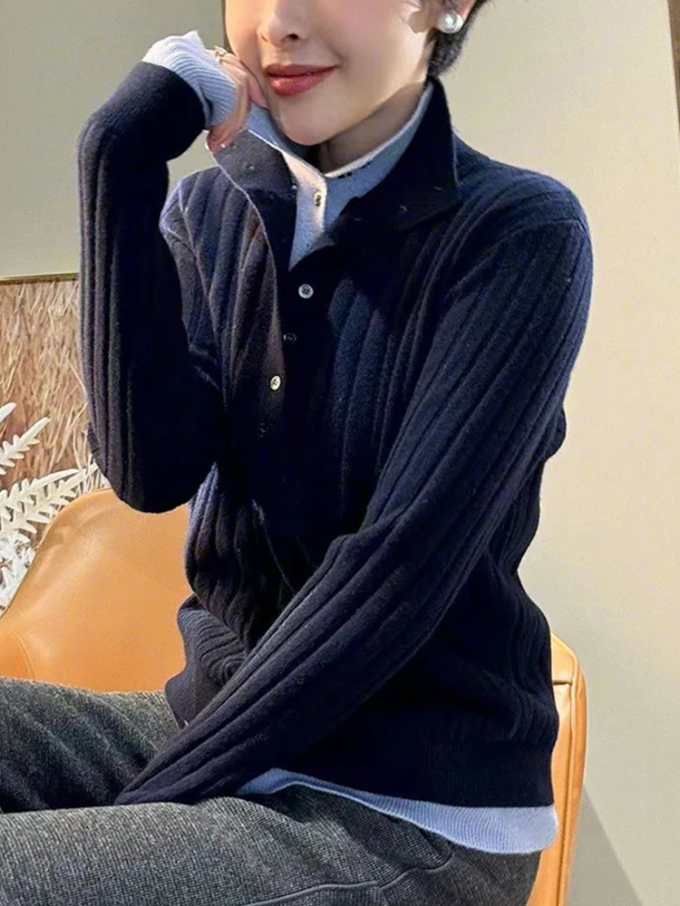 Casual Simple Color Blo Camere Knitted Sweater Long Sve Women's Faionable Versatile Autumn Woolen Top Quali Material
Casual Simple Color Blo Camere Knitted Sweater Long Sve Women's Faionable Versatile Autumn Woolen Top Quali Material