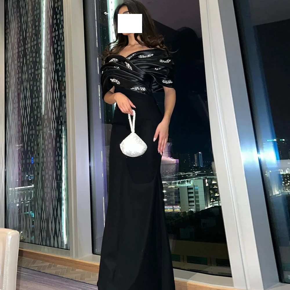 Elegant Party Dresses Woman Straight Half Sleeves Satin Off the Shoulder Tea Length Pleats Sweep Train Crystal Quinceanera Gowns
Elegant Party Dresses Woman Straight Half Sleeves Satin Off the Shoulder Tea Length Pleats Sweep Train Crystal Quinceanera Gowns