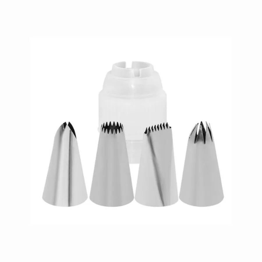 Cake Drating Tips Set 5 Pieces Cake Icing Piping Nozzles and Coupler Set Perfect Drating Tools for Cupcakes Cakes Cookies
Cake Drating Tips Set 5 Pieces Cake Icing Piping Nozzles and Coupler Set Perfect Drating Tools for Cupcakes Cakes Cookies