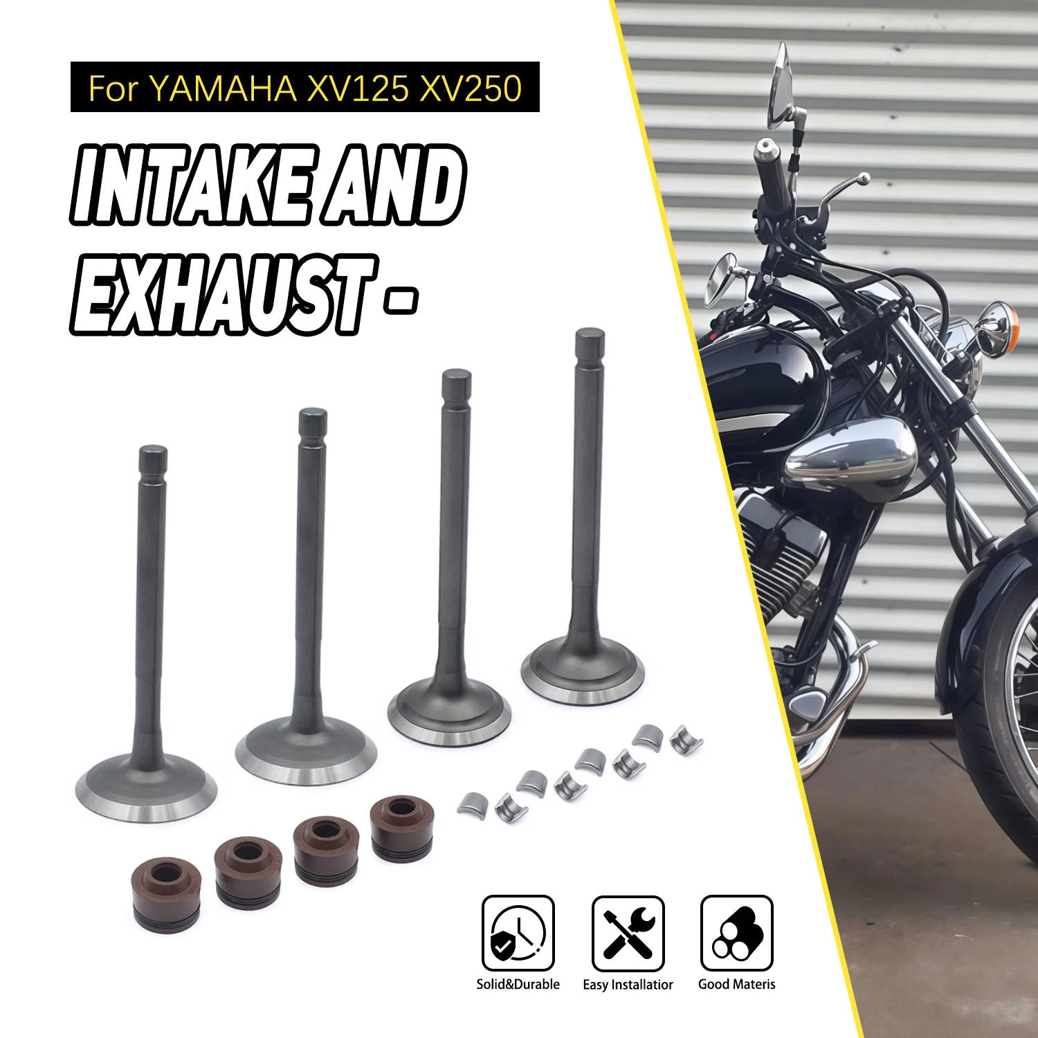 For YAMAHA XV125 xv250 xv125 xv250 virago yamaha srv250 YFM80 xc125 xc125 cygnus Motorcycle Intake Exhaust Valve Engine Part kit
For YAMAHA XV125 xv250 xv125 xv250 virago yamaha srv250 YFM80 xc125 xc125 cygnus Motorcycle Intake Exhaust Valve Engine Part kit