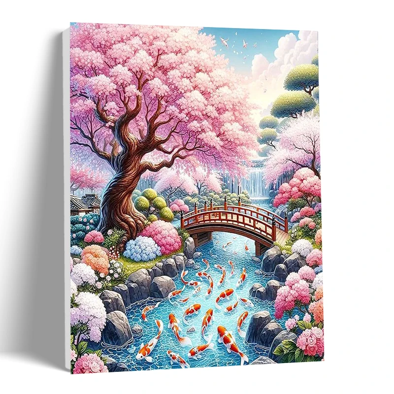 CHENISTORY Coloring By Number Pink Tree Bridge scenery DIY Room Wall Art Painting By Number Home Decoration Gift 60x75cm
CHENISTORY Coloring By Number Pink Tree Bridge scenery DIY Room Wall Art Painting By Number Home Decoration Gift 60x75cm