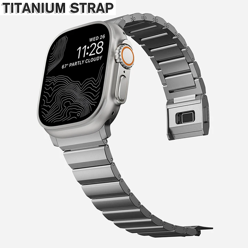 Luxury Titanium Strap for Apple Watch Ultra 2 49mm 46mm 45mm 42mm Magnetic Band for IWatch Series10 9 8 7 6 SE 5 Metal Bracelet
Luxury Titanium Strap for Apple Watch Ultra 2 49mm 46mm 45mm 42mm Magnetic Band for IWatch Series10 9 8 7 6 SE 5 Metal Bracelet