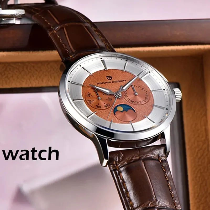 PAGANI DESIGN 40mm Men Quartz Watches Multi functional 100M Waterproof Clock Top Brand Sapphire Glass Moon Phase Mens Wristwatch
PAGANI DESIGN 40mm Men Quartz Watches Multi functional 100M Waterproof Clock Top Brand Sapphire Glass Moon Phase Mens Wristwatch