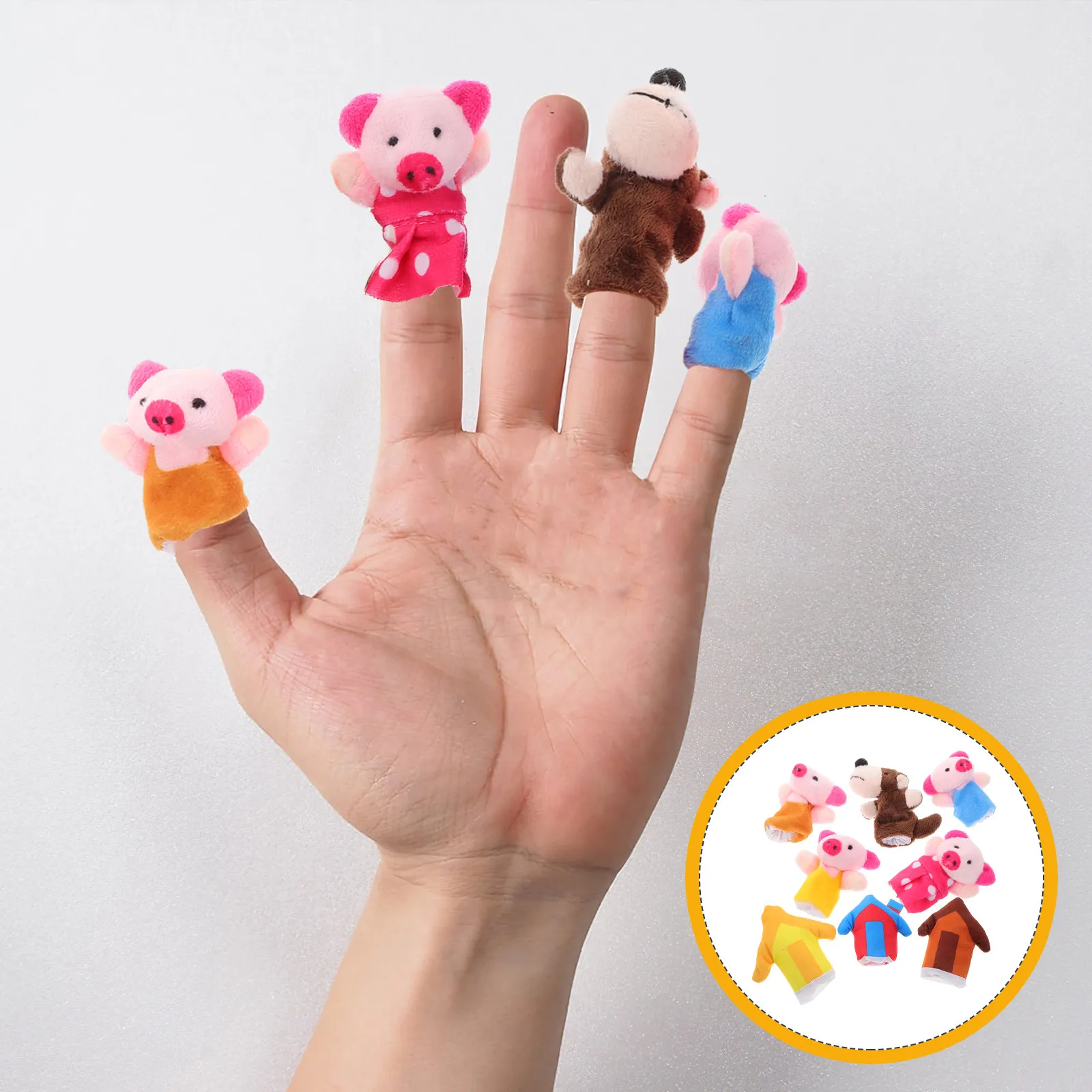 8Pcs Finger Puppets Set Story The 3 Hand Play for Toddlers Preschool Children School Learning Centers
8Pcs Finger Puppets Set Story The 3 Hand Play for Toddlers Preschool Children School Learning Centers