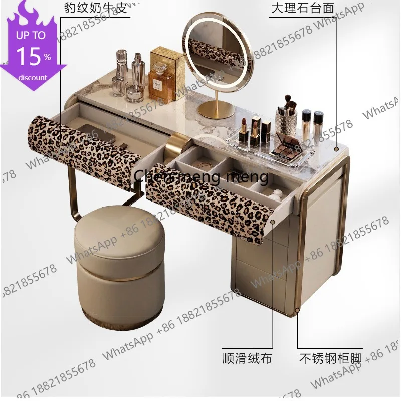 Q178 Light luxury makeup table custom Italian senior leopard print cow fur marble dressing table
Q178 Light luxury makeup table custom Italian senior leopard print cow fur marble dressing table