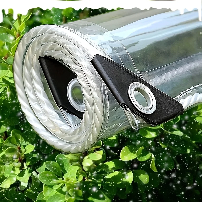 1pc Heavy-Duty Waterproof Tarp Cover Transparent Tarp 10 X 13.12Ft - Extra-Thick 20 Mil Transparent Tear-Resistant PVC Vinyl Waterproof Cover with Grommets And Reinforced Edges, Heavy-Duty Waterproof, Uv-Resistant, Tear-Resistant, And Cold-Resistant
1pc Heavy-Duty Waterproof Tarp Cover Transparent Tarp 10 X 13.12Ft - Extra-Thick 20 Mil Transparent Tear-Resistant PVC Vinyl Waterproof Cover with Grommets And Reinforced Edges, Heavy-Duty Waterproof, Uv-Resistant, Tear-Resistant, And Cold-Resistant