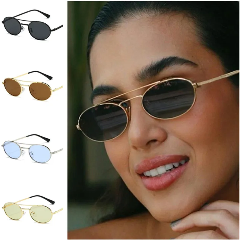 Hip Hop Sun Glasses Women Anti-UV Spectacles Alloy Oval Eyeglasses Double Beam Google Small Frame Sunglasses
Hip Hop Sun Glasses Women Anti-UV Spectacles Alloy Oval Eyeglasses Double Beam Google Small Frame Sunglasses