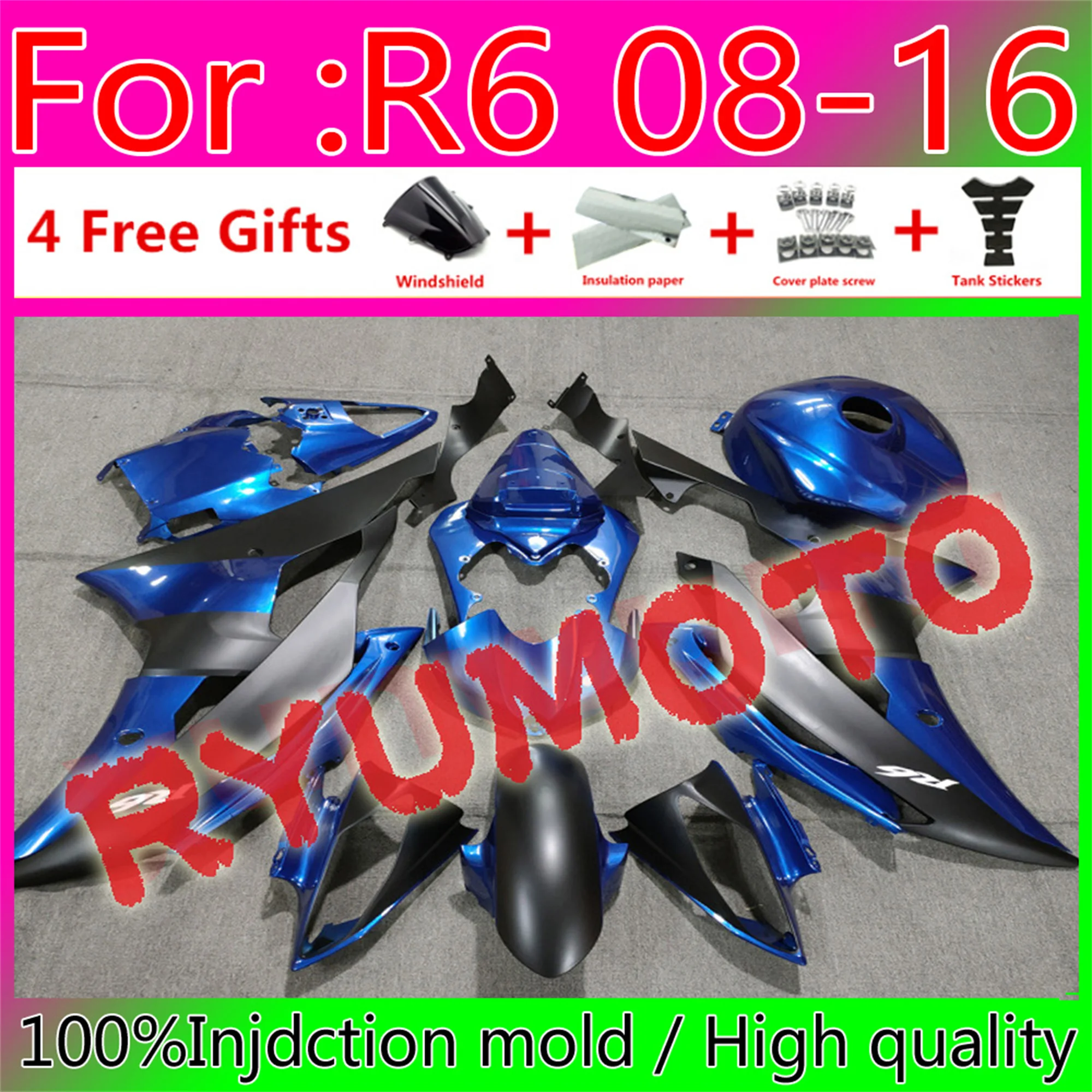 Motorcycle Full Fairing Kits For Yamaha YZF R6 2008 2009 2011 YFZ-R6 08 09 10 11 12 13 15 16 ABS Fairings
Motorcycle Full Fairing Kits For Yamaha YZF R6 2008 2009 2011 YFZ-R6 08 09 10 11 12 13 15 16 ABS Fairings
