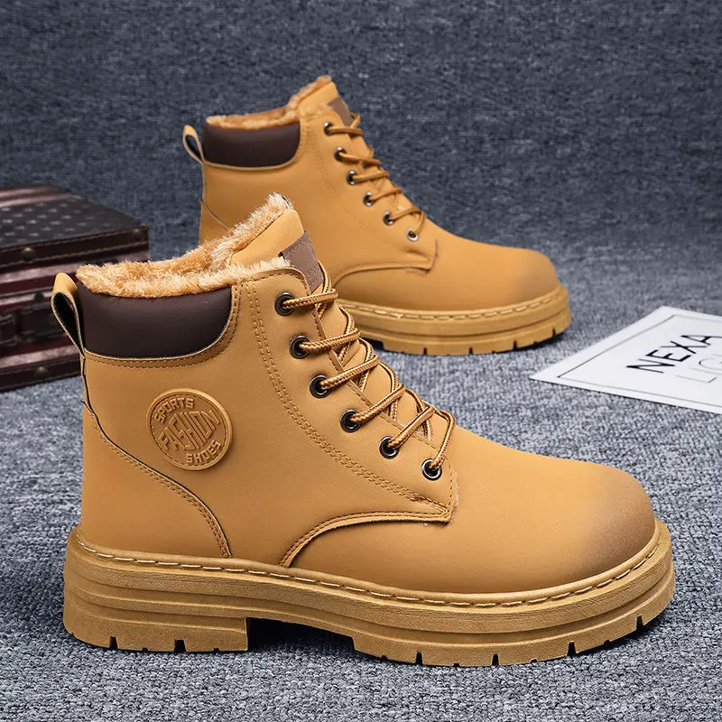 Platform Warm High Cut Boots for Men with Fur British Style Winter Man Shoes Low Price Quality Original Deals Retro Non Slip Y2k
Platform Warm High Cut Boots for Men with Fur British Style Winter Man Shoes Low Price Quality Original Deals Retro Non Slip Y2k