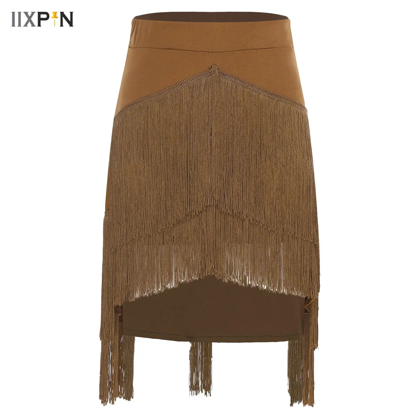Women’s Latin Tango Dance Skirt Tassel Fringe Irregular Hem Built-in Shorts Skirt for Ballroom Samba Rumba Belly Dance Costume
Women’s Latin Tango Dance Skirt Tassel Fringe Irregular Hem Built-in Shorts Skirt for Ballroom Samba Rumba Belly Dance Costume