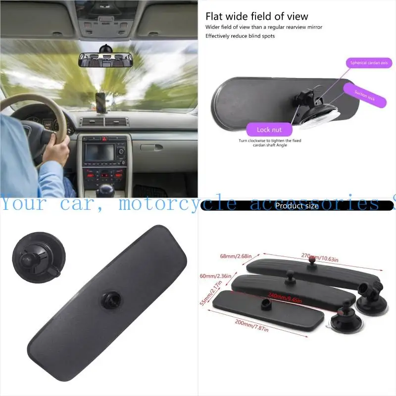 31BC Auto Interior Rear View Mirror with Suction Cup Adjsutable Car Wide Adjustable Rearview Mirror Windshield Mount
31BC Auto Interior Rear View Mirror with Suction Cup Adjsutable Car Wide Adjustable Rearview Mirror Windshield Mount