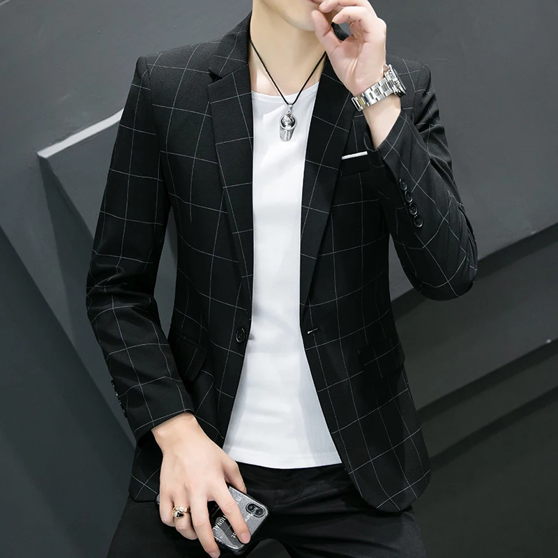 Мужской деловой повседневный пиджак в клетку, модный, приталенный, с длинным рукавом, на весну-осень, из полиэстера
Мужской деловой повседневный пиджак в клетку, модный, приталенный, с длинным рукавом, на весну-осень, из полиэстера