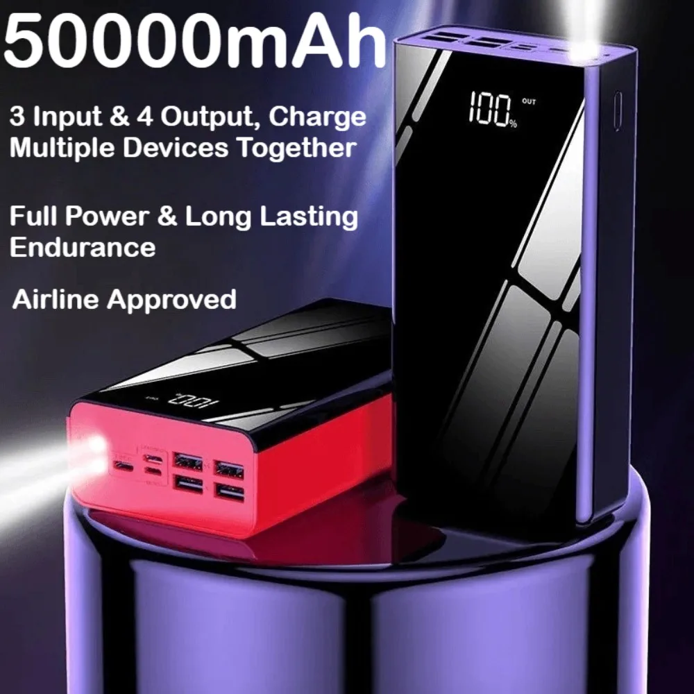 100000mAh 80000mAh 50000mAh Power Bank Portable Fast Charging External Battery Charger For Xiaomi, Apple & Android Phones
100000mAh 80000mAh 50000mAh Power Bank Portable Fast Charging External Battery Charger For Xiaomi, Apple & Android Phones