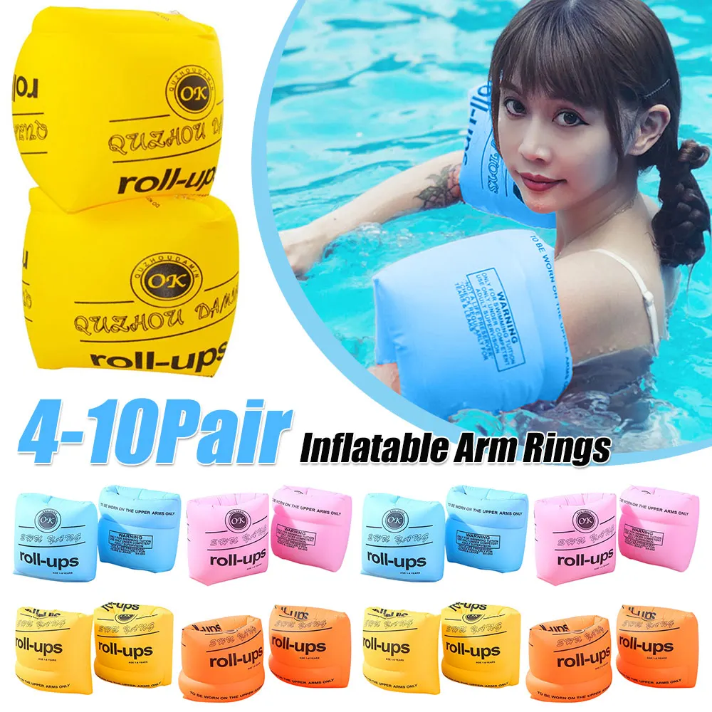 10Pair Lightweight Inflatable Swim Arm Rings Pool Buoys Float Circle Sleeves Pool Buoys Armbands for Swim Trainers
10Pair Lightweight Inflatable Swim Arm Rings Pool Buoys Float Circle Sleeves Pool Buoys Armbands for Swim Trainers