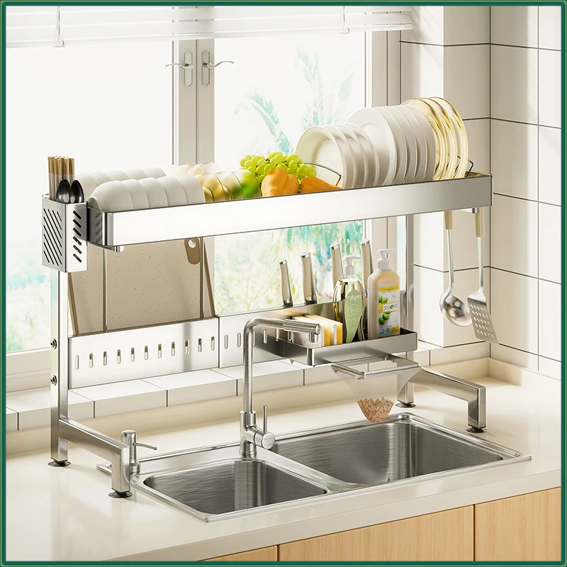 Adjustable Over Sink Dish Drainer Stainless Steel Kitchen Tableware Organizer Rack
Adjustable Over Sink Dish Drainer Stainless Steel Kitchen Tableware Organizer Rack
