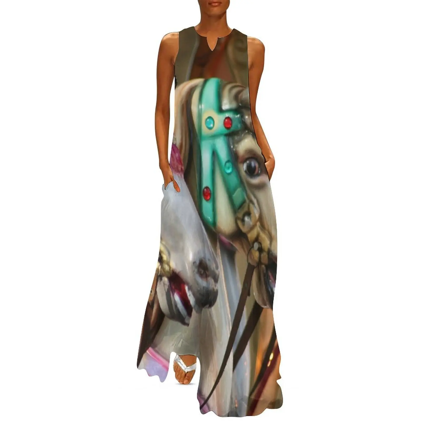 Vintage Carousel Horses Long Dress women party dresses prom dress elegant women's sets elegant chic women dresses promotion
Vintage Carousel Horses Long Dress women party dresses prom dress elegant women's sets elegant chic women dresses promotion